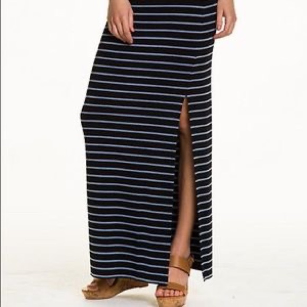 Le Château Stripe Jersey Maxi Skirt